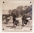 Vintage Photograph of Black Soldiers on Bicycles in the Buffalo Soldier National Museum in Houston, Texas