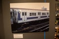 Vintage photograph on display at the renowned New York Transit Museum, in New York, United States