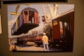 Vintage photograph on display at the renowned New York Transit Museum, in New York, United States