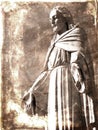 Vintage Photograph of Statue of Jesus Christ