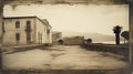 Sepia Toned Street Scene: Post-apocalyptic Port Of Ragusa