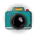 Vintage photographic camera pop art