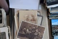 Vintage photographs women looking at photo album Royalty Free Stock Photo