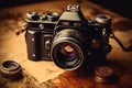 Vintage photography concept embodies the classic art of capturing memories Royalty Free Stock Photo