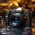 Vintage photography gear unveils timeless charm and artistic craftsmanship Royalty Free Stock Photo