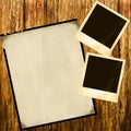 Vintage photos on timber Royalty Free Stock Photo