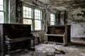 Vintage Piano and Couch - Abandoned Hospital / Sanitarium - New York