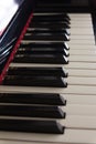 Vintage Piano Keyboard with beautiful perspective