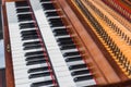 Vintage piano keyboard - music background Royalty Free Stock Photo