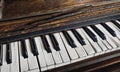 Vintage Piano Keys in Detail Royalty Free Stock Photo