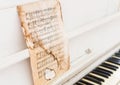 Vintage piano notes Royalty Free Stock Photo
