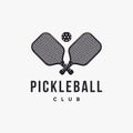 Vintage Pickleball logo icon vector