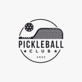 Vintage Pickleball logo icon vector