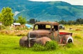 Vintage Pickup in a Meadow in USA