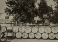 Vintage Pile-Up: 1950s Esso Oil Barrels
