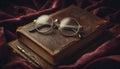 A vintage pince-nez glasses, Ai generated image Royalty Free Stock Photo