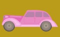 Vintage pink car. Royalty Free Stock Photo