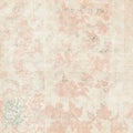 Vintage pink and cream grungy faded Shabby chic abstract floral background Royalty Free Stock Photo