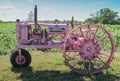 Vintage Pink Farmall Antique Tractor