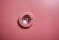 Vintage pink leather background with crystal button Royalty Free Stock Photo