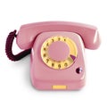 Vintage pink telephone Royalty Free Stock Photo