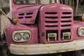 Vintage pink truck design