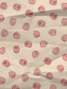 Vintage pink wrapping paper with raspberries