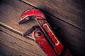Vintage pipe wrench Royalty Free Stock Photo