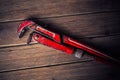 Vintage pipe wrench Royalty Free Stock Photo