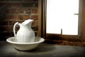 Vintage pitcher and washbasin