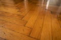 Vintage plain wooden parquet floor detail