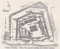 Vintage plan of the Tower of London 1930s