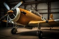 Vintage Plane Exhibition at Aviation Museum. AI