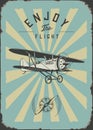 Vintage plane, wall art, rpint, blue color