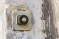 Vintage plastic door bell close up Royalty Free Stock Photo