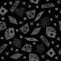 Vintage playing cards seamless pattern Royalty Free Stock Photo