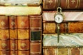 Pocket watch and old books Royalty Free Stock Photo