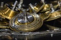 Vintage Pocket Watch Fusee Chain Coiled Around the Fusee Cone Royalty Free Stock Photo