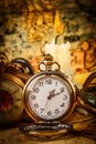 Vintage pocket watch Vintage Antique . Royalty Free Stock Photo