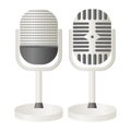 Vintage Podcast Microphone on White Background Royalty Free Stock Photo