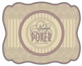 Vintage poker clubs label