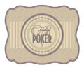 Vintage poker hearts label
