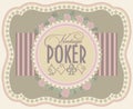 Vintage poker label banner
