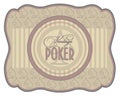Vintage poker spades label,