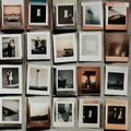 602 Vintage Polaroid Photos: A retro and nostalgic background featuring vintage polaroid photos in faded and retro colors that e