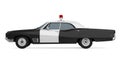 Vintage Police Car Isolated Royalty Free Stock Photo