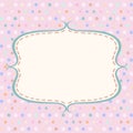 Vintage polka dot card with frame Royalty Free Stock Photo