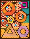 Vintage polygons n shapes vector abstract Royalty Free Stock Photo