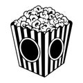 Vintage popcorn bucket box template