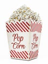 Vintage popcorn isolated on white background. 3D illustration Royalty Free Stock Photo